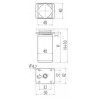 Nóżka kwadratowa GTV 150x40x40 mm - aluminium