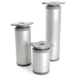 Noga meblowa, fi40, h-150 mm, aluminium mat