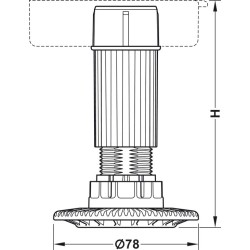 Häfele – Profil rurowy nóżki ze stopą do przykręcania, do systemu cokołowego AXILO® 78