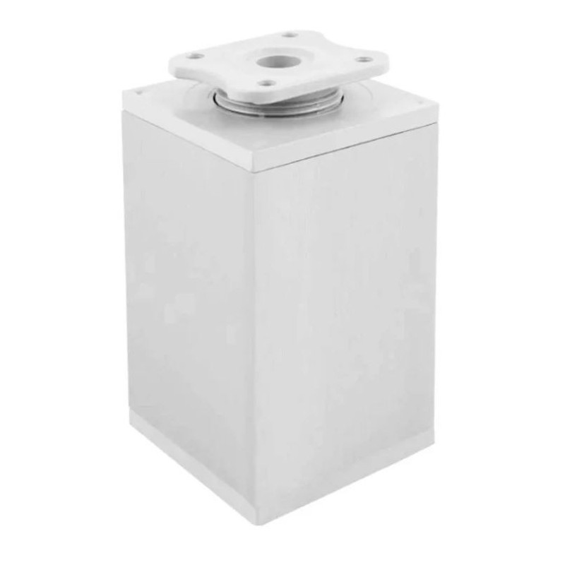Nóżka meblowa kwadratowa H-100 mm, biała 60x60 mm
