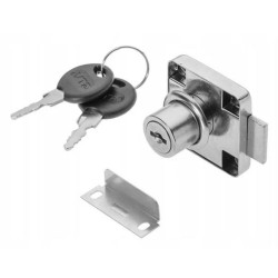 Zamek meblowy kwadratowy GTV 138 (chrom) stalowy mechanizm
