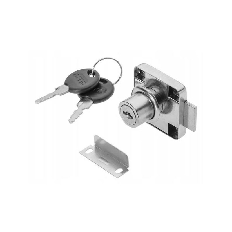 Zamek meblowy kwadratowy GTV 138 (chrom) stalowy mechanizm