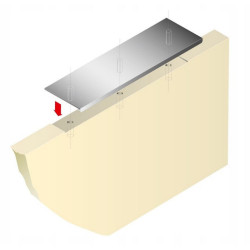 Uchwyt krawędziowy do mebli C-3184 TL2 aluminium