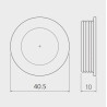 Okrągły uchwyt B224 wpuszczany do mebli fi 40,5 mm