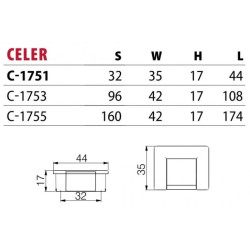 Uchwyt meblowy wpuszczany CELER