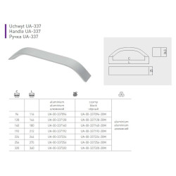 Modernistyczny nowoczesny uchwyt do mebli UA-337