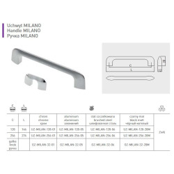 Nowoczesny uchwyt do mebli MILANO