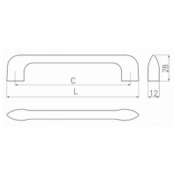 Nowoczesny uchwyt meblowy MILANO