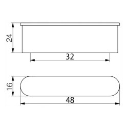 Minimalistyczny uchwyt meblowy SMOOTH