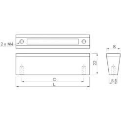 Uchwyt do mebli glamour UZ-CRA 128 mm