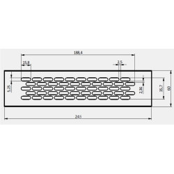 Kratka wentylacyjna do mebli, lodówki, zabudowy 60x245