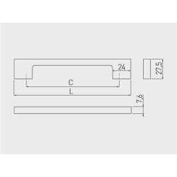Uchwyt do mebli UZ-819 do zabudowy, szafki, komody