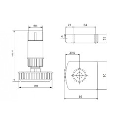 Nóżka meblowa KUCHENNA VOLPATO H-150mm (500 KG)