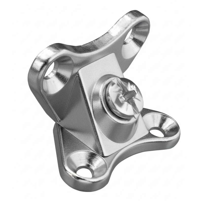 Metalowe złącze meblowe, podpórka kątowa pod półkę 90°