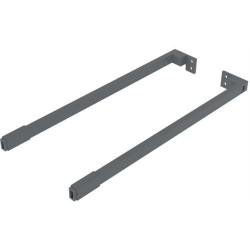 Reling wzdłużny do szuflad GTV AXIS PRO, antracyt, 300-550 mm