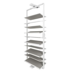 Półka obracana GTV ELITE na buty, 10 półek, biała-antracyt