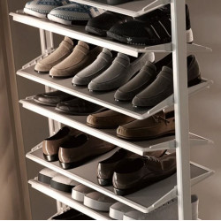 Półka obracana GTV ELITE na buty, 10 półek, biała-antracyt