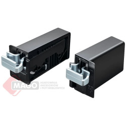 Zawieszki do szafek z zaślepkami L+P czarna