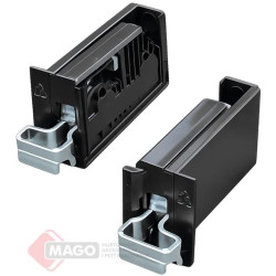 Zawieszki do szafek z zaślepkami L+P czarna