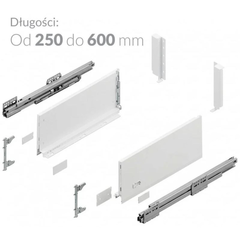 Szuflada Hafner średnia H-178, Pełen wysuw, Cichy Domyk