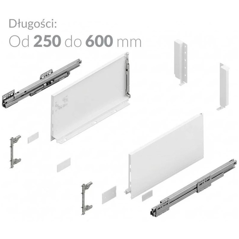 Szuflada Hafner wysoka H-209, Pełen wysuw, Cichy Domyk