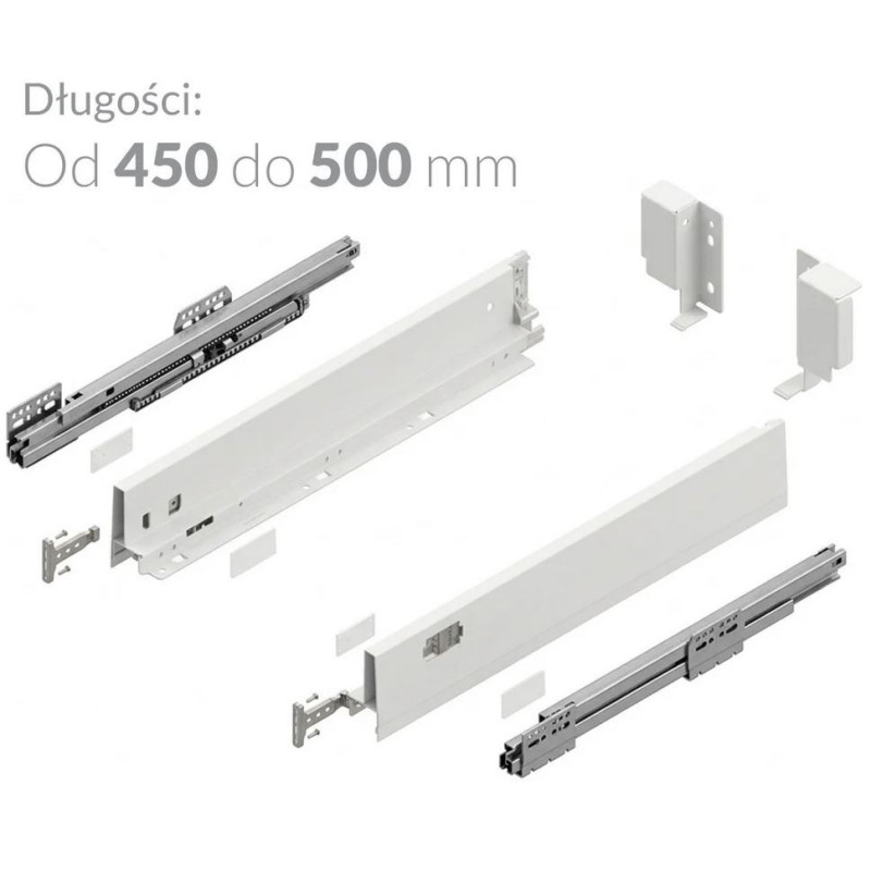 Szuflada Hafner pod piekarnik H-80, Pełen wysuw, Cichy Domyk