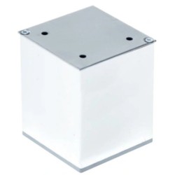 Nóżka meblowa kwadratowa H-100 mm, biała 80x80 mm