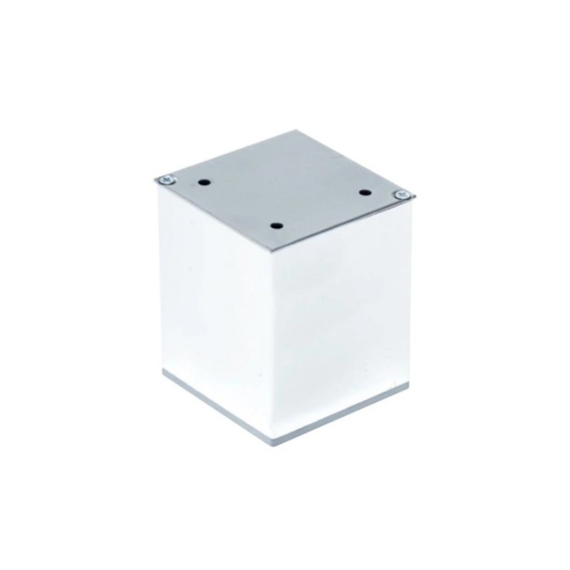 Nóżka meblowa kwadratowa H-100 mm, biała 80x80 mm