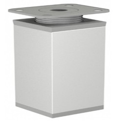 Nóżka meblowa kwadratowa H-100 mm, aluminium 80x80 mm