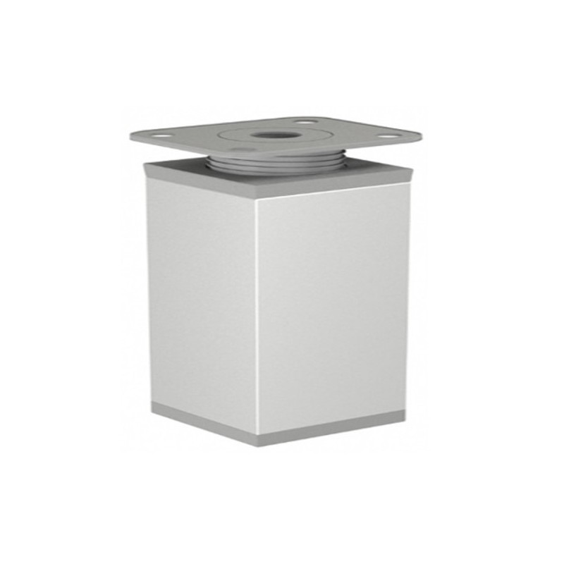 Nóżka meblowa kwadratowa H-100 mm, aluminium 80x80 mm