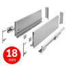 Szuflada szara GTV AXIS PRO (18 mm) H-168 wysoka, cichy domyk
