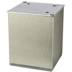 Nóżka meblowa kwadratowa H-100 mm, inox 80x80 mm