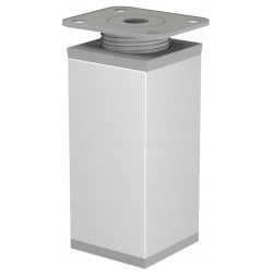 Nóżka meblowa kwadratowa H-150 mm, biała 80x80 mm