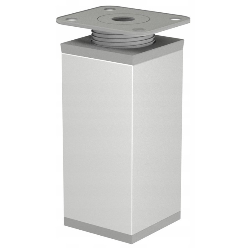 Nóżka meblowa kwadratowa H-150 mm, biała 80x80 mm