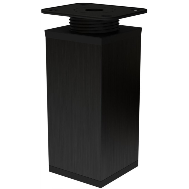 Nóżka meblowa kwadratowa H-150 mm, czarna 80x80 mm Nóżka meblowa kwadratowa H-150 mm, czarna 80x80 mm