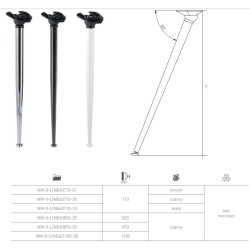 GTV – Noga meblowa – X-LINE SKOŚNA 820 CZARNA SKŁADANA