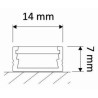 Czarny profil meblowy do taśm LED Line 2m, czarny klosz