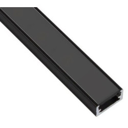 Czarny profil meblowy do taśm LED Line 2m, czarny klosz