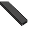 Czarny profil meblowy do taśm LED Line 2m, czarny klosz