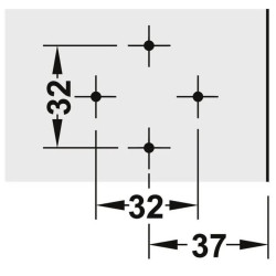Prowadnik krzyżakowy HAFELE METALLA 540 SM Dystans H-0