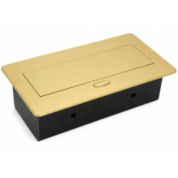 Gniazdo wpuszczane w blat KOMBIBOX złoty mat, 2 x 230V, USB C, USB A