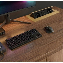 Gniazdo wpuszczane w blat KOMBIBOX złoty mat, 2 x 230V, USB C, USB A