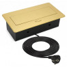 Gniazdo wpuszczane w blat KOMBIBOX złoty mat, 2 x 230V, USB C, USB A