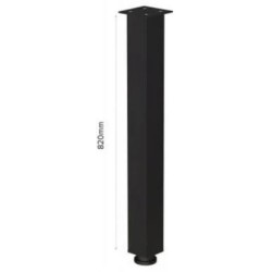 Noga meblowa H-820 kwadratowa 50x50 mm, czarna