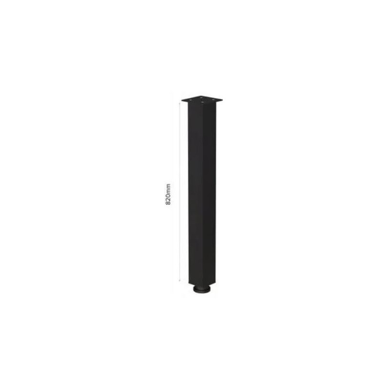 Noga meblowa H-820 kwadratowa 50x50 mm, czarna