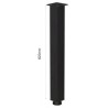 Noga meblowa H-820 kwadratowa 50x50 mm, czarna