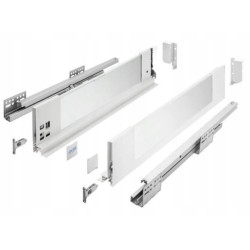 Szuflada meblowa Axis Pro GLASS, H-116, L-550, cichy domyk, biała, GTV