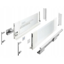 Szuflada meblowa Axis Pro GLASS, H-167, L-500, cichy domyk, biała, GTV