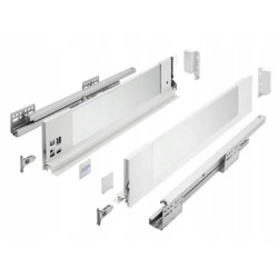 Szuflada meblowa Axis Pro GLASS, H-116, L-500, cichy domyk, biała, GTV