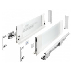 Szuflada meblowa Axis Pro GLASS, H-167, L-450, cichy domyk, biała, GTV